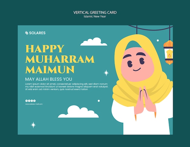 Islamic new year template design