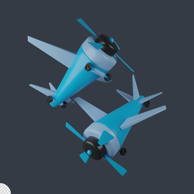 Free PSD isolated 3d airplane icon