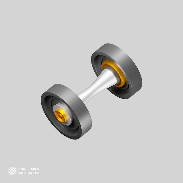 Free PSD isolated 3d dumbbell icon