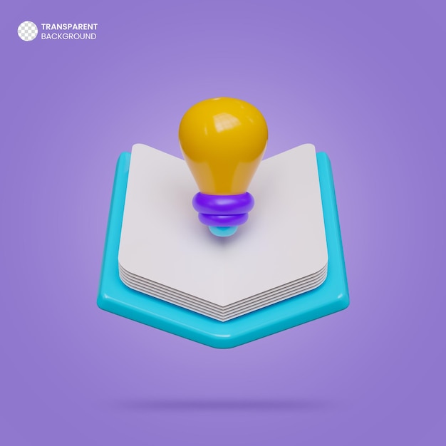 Isolated 3d render education book icon