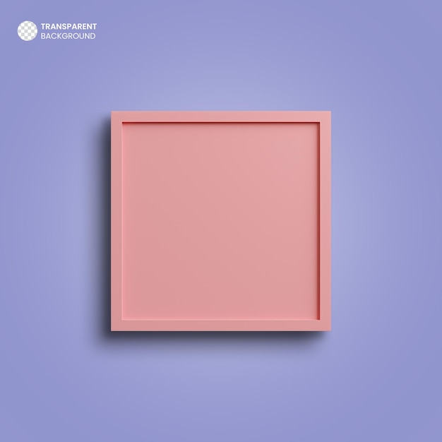 Isolated 3d social meida post frame icon