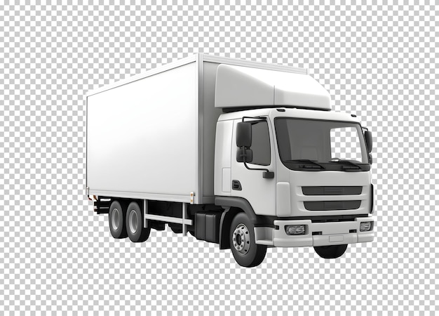 isolated box truck template