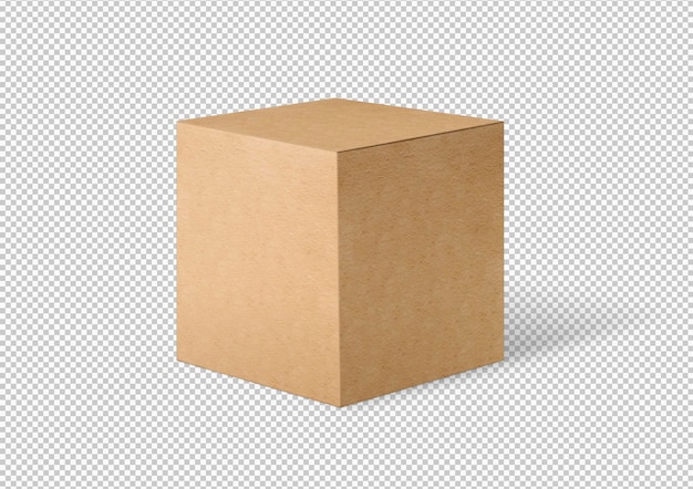 Isolated cardboard box