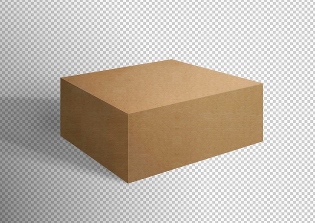 Isolated cardboard box