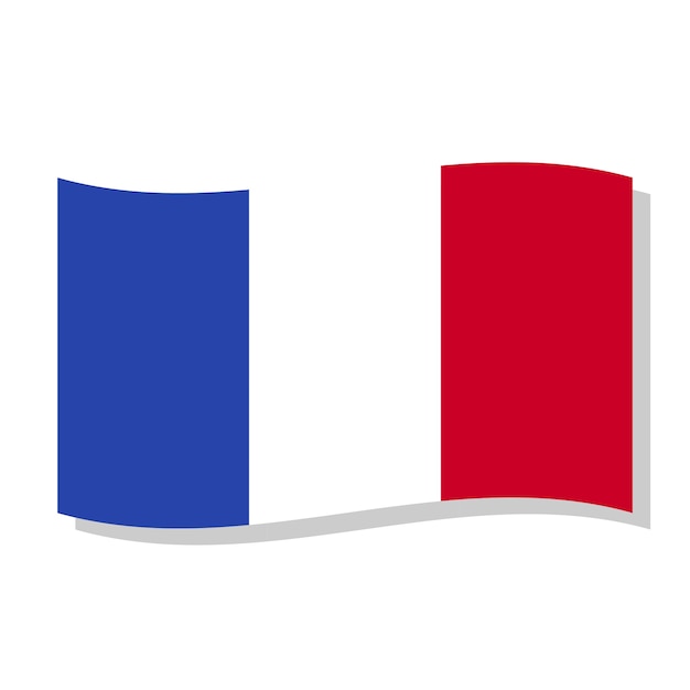 Free PSD isolated france flag design