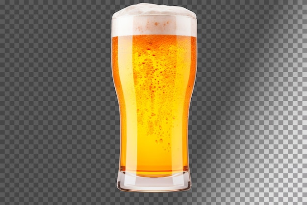 Free PSD isolated oktoberfest beer glass on transparent background