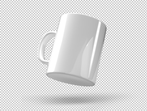 Free PSD isolated plain white mug