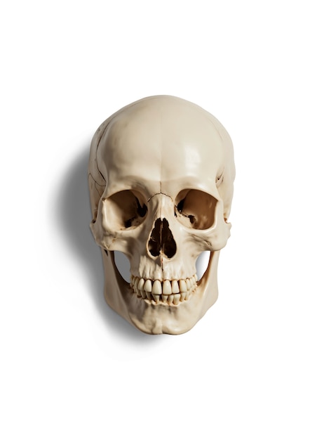 Free PSD isolated skull in studio