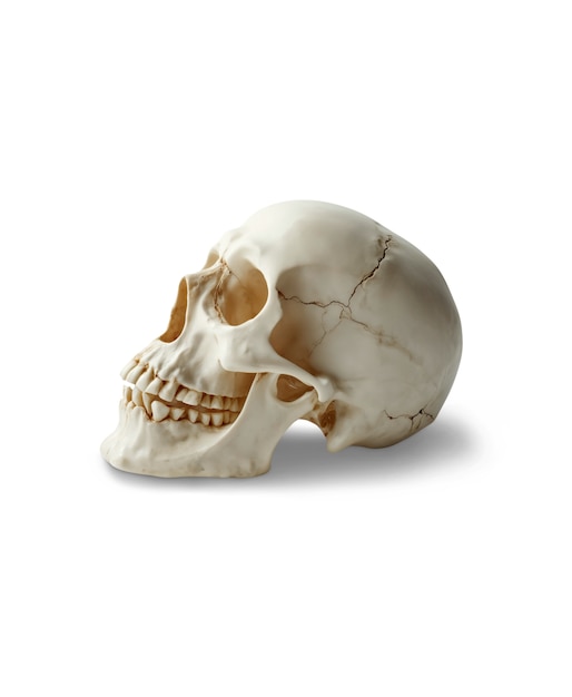 Free PSD isolated skull in studio