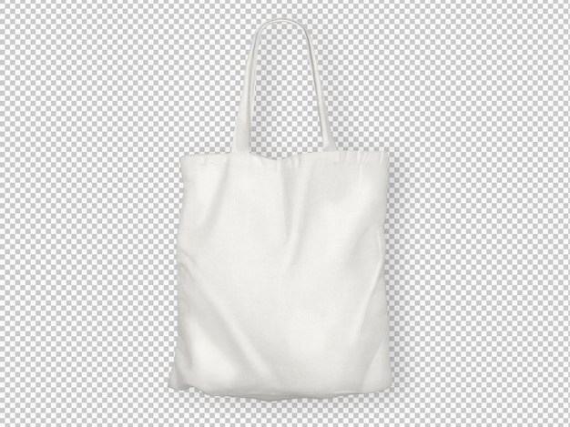 Free PSD isolated white tote bag