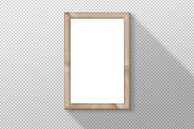 Free PSD isolated wooden frame