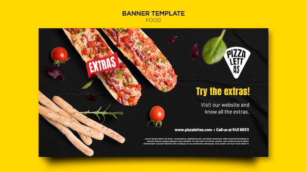 Free PSD italian food banner template