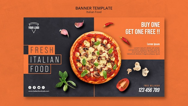 Italian food banner theme