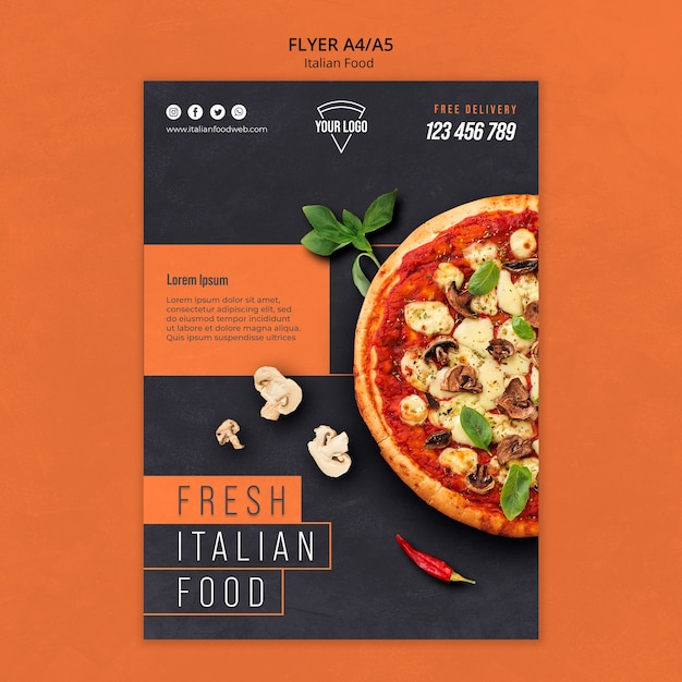 Italian food flyer