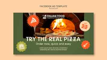 Free PSD italian food restaurant facebook template