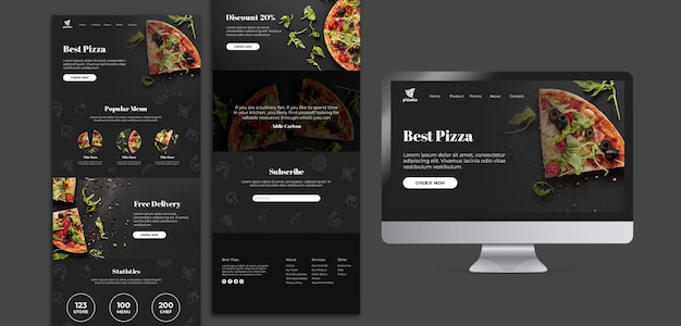 Free PSD italian food template