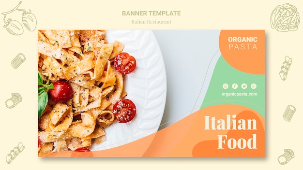 Free PSD italian restaurant banner template