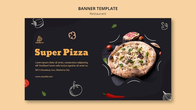 Free PSD italian restaurant template banner