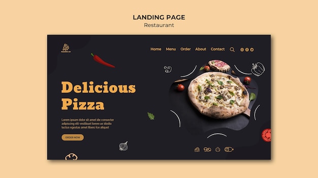 Italian restaurant template landing page