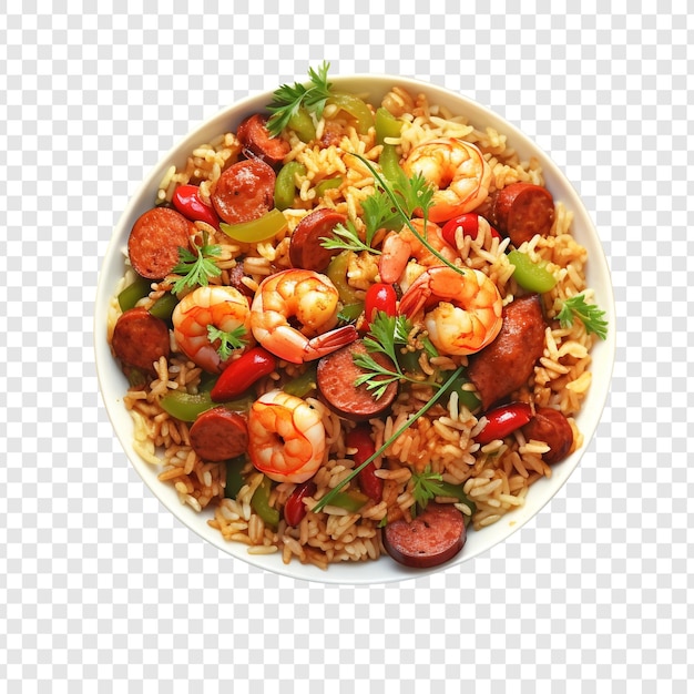 Jambalaya isolated on transparent background