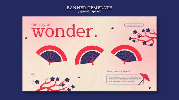 Free PSD japan inspired banner design template