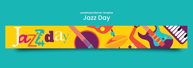 Free PSD jazz day template design