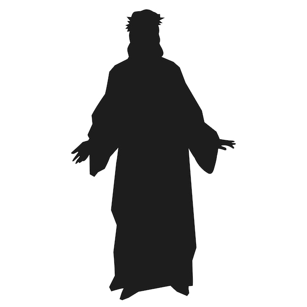 Free PSD jesus christ silhouette illustration