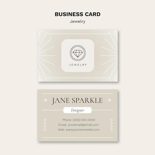 Free PSD jewelry shop business template