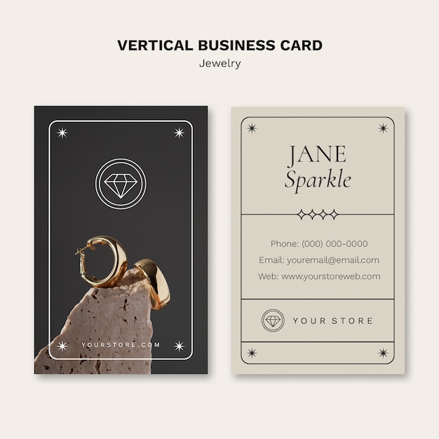 Free PSD jewelry shop business template