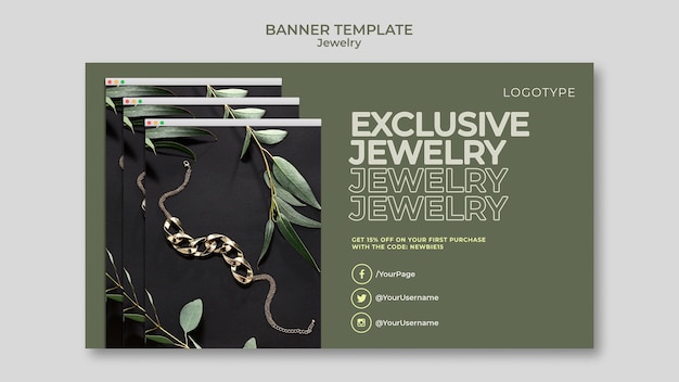 Free PSD jewelry store banner template