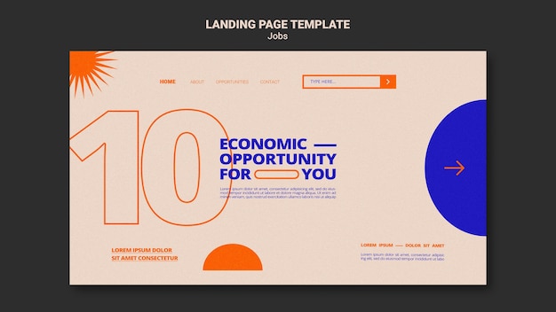 Free PSD job opportunity landing page template