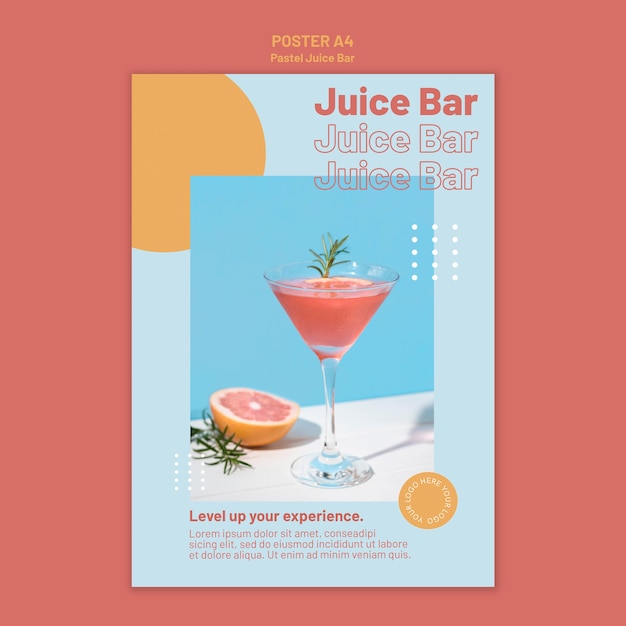 Free PSD juice bar poster template