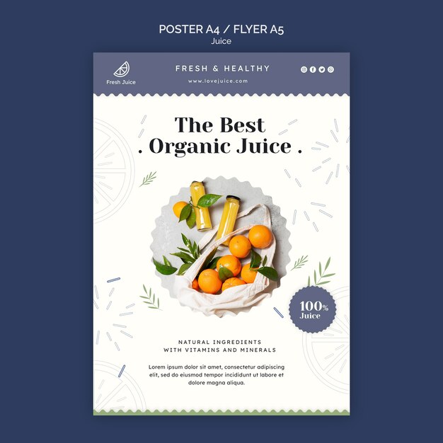 Juice concept poster template