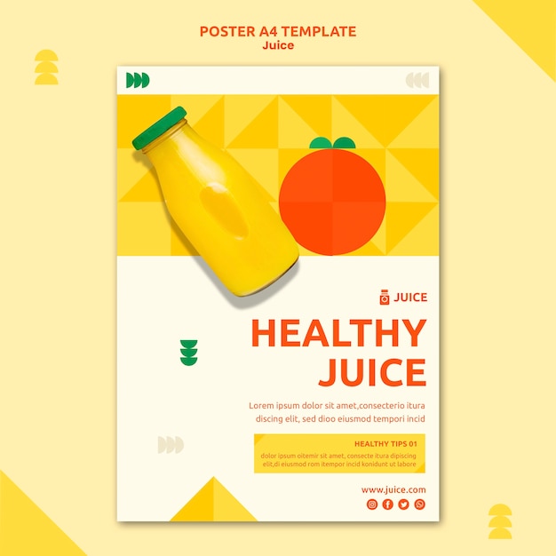 Free PSD juice poster template