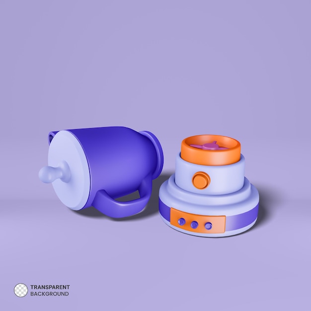 Juicer Blender kitchen appliance icon Isolated 3d render Illustration