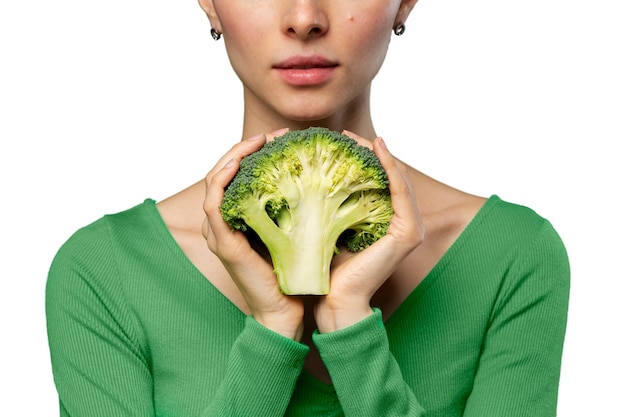 Juicy portrait of person holding food