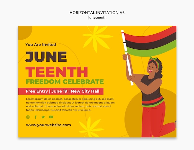 Juneteenth freedom celebration template