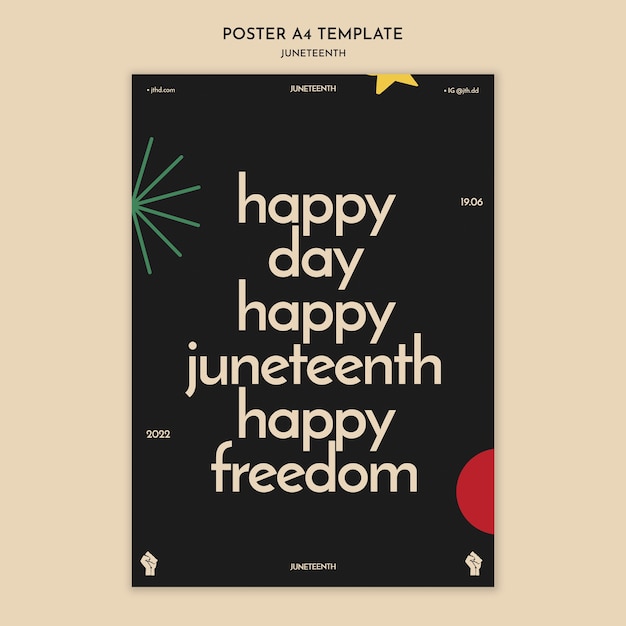 Juneteenth poster template design