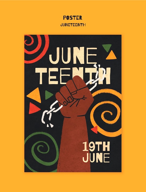 Free PSD juneteenth template design