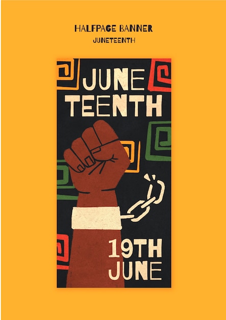 Free PSD juneteenth template design