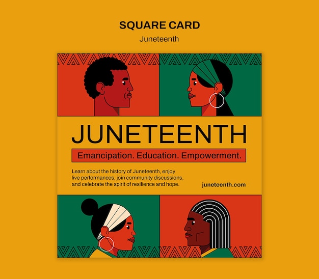 Free PSD juneteenth template design