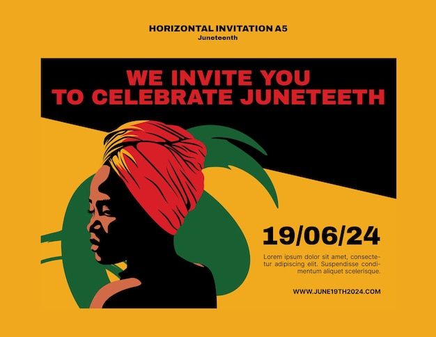 Free PSD juneteenth template design