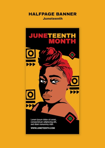 Free PSD juneteenth template design