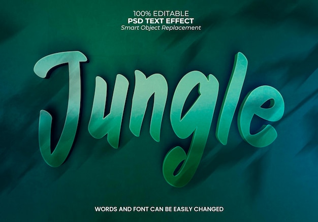 Free PSD jungle text effect