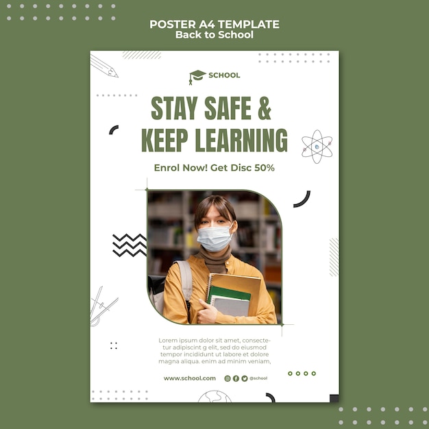 Keep learning poster template