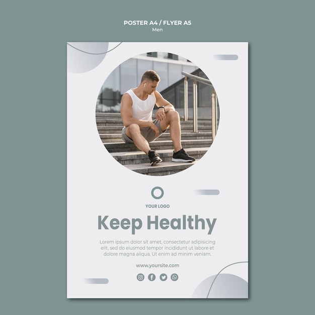 Free PSD keep yourself healthy flyer template