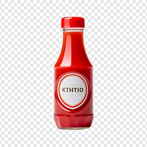 Free PSD ketchup bottle isolated on transparent background