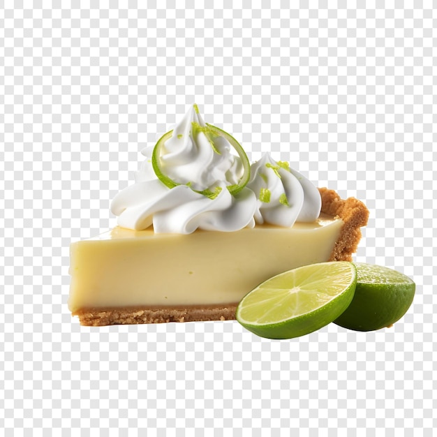 Free PSD key lime pie isolated on transparent background