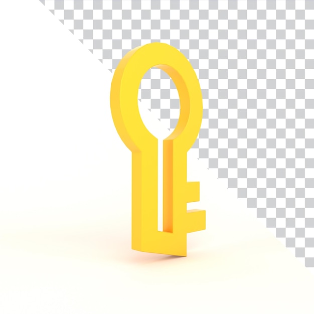 Free PSD key perspective side