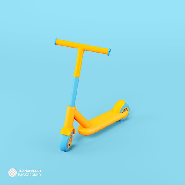 Kid Scooter icon Isolated 3d render Illustration